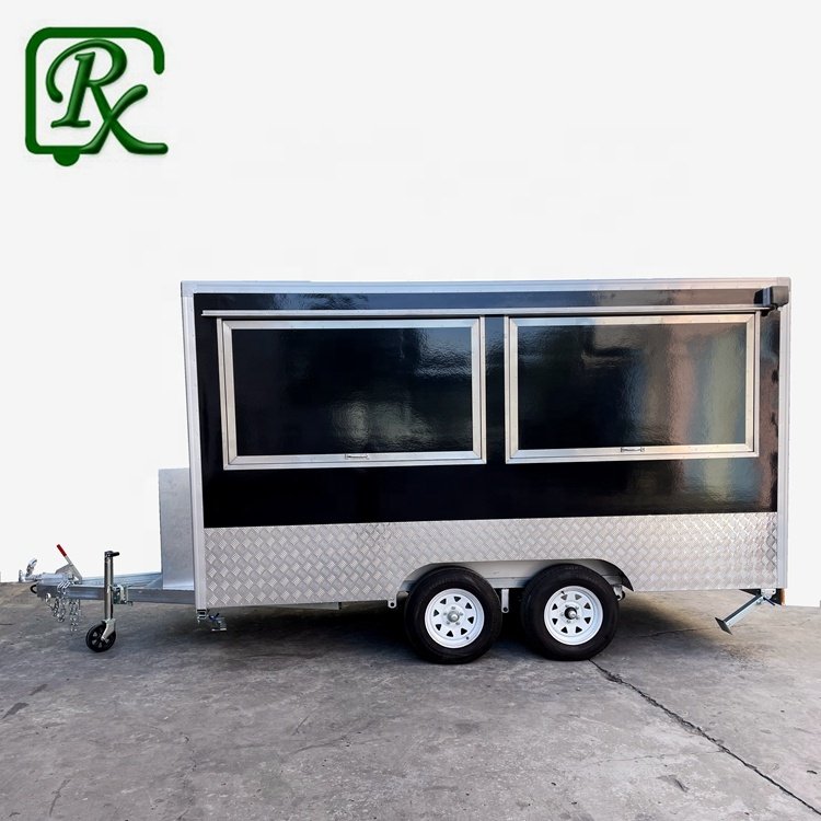 Used Chicken Rotisserie Grill Food Truck Trailer Mobile Restaurant Car Restaurant Restaurant Equipment Fiberglass Electric Brake